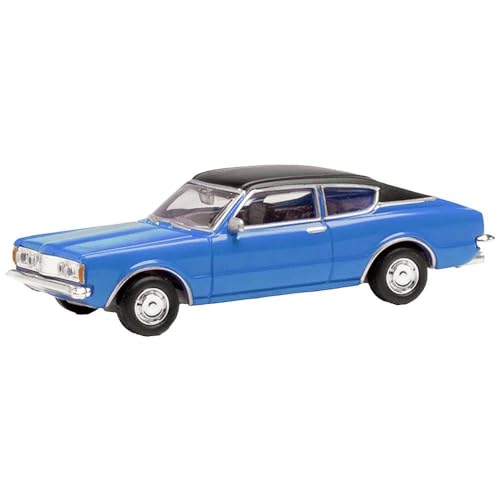 Herpa Ford Taunus 1600 Coupé, originalgetreu im Maßstab 1:87, Diorama, Modellbau, Sammlerstück, Dekoration, Made in Germany, Modellauto aus Kunststoff, Miniatur, 023399-002, blau von herpa
