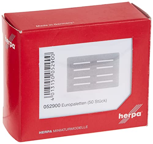 herpa 052900 – Europaletten für Sammler, Miniaturmodelle, Ladepaletten, Modellpaletten, Gabelstapler, Baufahrzeuge Zubehör, Bastler, Modellautos, Sammlerstücke, Kunstoff - Maßstab 1:87 (50 Stück) herpa 052900 – Europaletten für Sammler, Miniaturmodelle, Ladepaletten, Modellpaletten, Gabelstapler, Baufahrzeuge Zubehör, Bastler, Modellautos, Sammlerstücke, Kunstoff - Maßstab 1:87 (50 Stück) von herpa