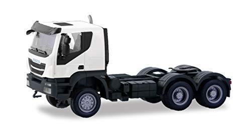 herpa 310529 Iveco Trakker Zugmaschine, Fahrzeug in Mini zum Basteln und Sammeln, weiß, schwarz herpa 310529 Iveco Trakker Zugmaschine, Fahrzeug in Mini zum Basteln und Sammeln, weiß, schwarz von herpa