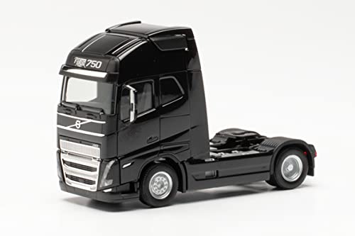 herpa 313353-002 Volvo FH 16 Gl. XL 2020 Zugmaschine, originalgetreu im Maßstab 1:87, Modell LKW für Diorama, Modellbau Sammlerstück, Deko Miniaturmodelle aus Kunststoff, Farbe: schwarz von herpa