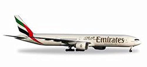 herpa 557467 Other License Emirates Boeing 777-300ER in Miniatur zum Basteln Sammeln und als Geschenk, Mehrfarbig von herpa