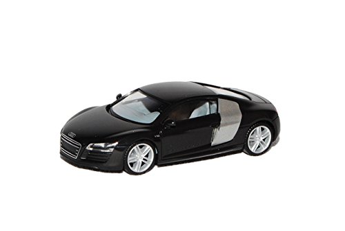 Herpa A-U-D-I R8 Coupe Schwarz Ab Modell 2005 Ab Facelift 2009 H0 1/87 Modell Auto mit individiuellem Wunschkennzeichen von herpa