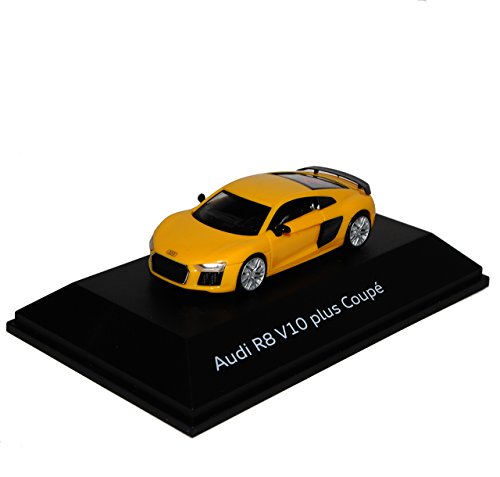 Herpa A-U-D-I R8 V10 Plus Coupe Gelb Ab 2012 H0 1/87 Modell Auto mit individiuellem Wunschkennzeichen von herpa