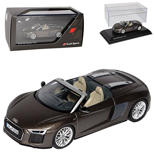 Herpa A-U-D-I R8 V10 Plus Spyder Matt Argus Braun 2. Generation Ab 2015 1/43 Modell Auto von herpa