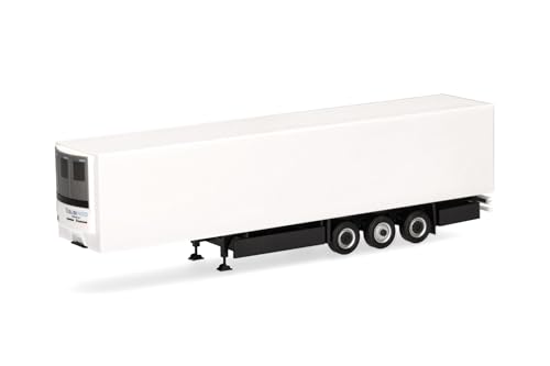 Herpa LKW Modell Krone E-Trailer Kühlkofferauflieger 3achs, weiß Miniatur im Maßstab 1:87, Sammlerstück, Made in Germany, Kunststoff von herpa