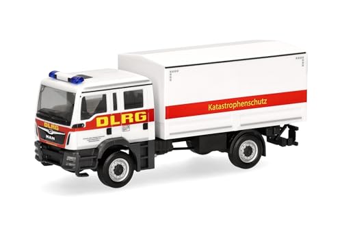 Herpa LKW Modell Man TGM MzKW DLRG/Katastrophenschutz, Miniatur im Maßstab 1:87, Sammlerstück, Made in Germany, Kunststoff Herpa LKW Modell Man TGM MzKW DLRG/Katastrophenschutz, Miniatur im Maßstab 1:87, Sammlerstück, Made in Germany, Kunststoff von herpa