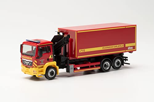 Herpa LKW Modell Man TGS M Wechsellader mit Kran „Feuerwehr Karlsfeld“, originalgetreu im Maßstab 1:87, Modell LKW für Diorama, Modellbau Sammlerstück, Deko Miniaturmodelle aus Kunststoff Herpa LKW Modell Man TGS M Wechsellader mit Kran „Feuerwehr Karlsfeld“, originalgetreu im Maßstab 1:87, Modell LKW für Diorama, Modellbau Sammlerstück, Deko Miniaturmodelle aus Kunststoff von herpa