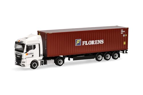 Herpa LKW Modell Man TGX GM Container-Sattelzug Schmid/Florens, Miniatur im Maßstab 1:87, Sammlerstück, Made in Germany, Kunststoff Herpa LKW Modell Man TGX GM Container-Sattelzug Schmid/Florens, Miniatur im Maßstab 1:87, Sammlerstück, Made in Germany, Kunststoff von herpa