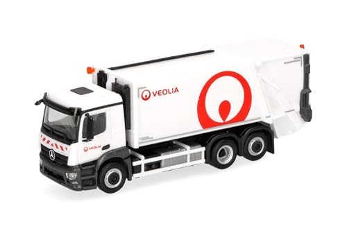 Herpa LKW Modell Mercedes-Benz Actros M Pressmüllfahrzeug VEOLIA, Miniatur im Maßstab 1:87, Sammlerstück, Made in Germany, Kunststoff, Weiß Herpa LKW Modell Mercedes-Benz Actros M Pressmüllfahrzeug VEOLIA, Miniatur im Maßstab 1:87, Sammlerstück, Made in Germany, Kunststoff, Weiß von herpa