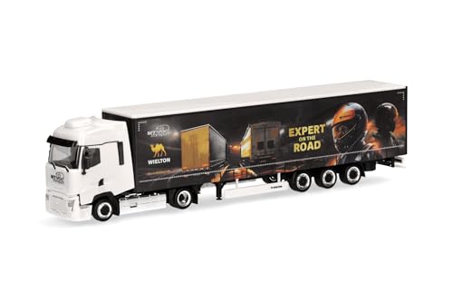 Herpa LKW Modell Renault T Facelift Lowlinergradinenplanen-Sattelzug SFT/Wielton (Bayern/Küps) Miniatur im Maßstab 1:87, Sammlerstück, Made in Germany, Kunststoff von herpa