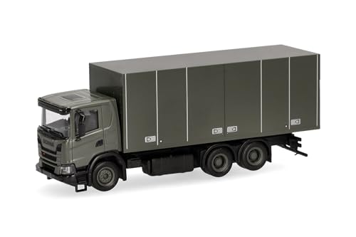 Herpa LKW Modell Scania XT17 Koffer-LKW 3achs Schwedische Armee Miniatur im Maßstab 1:87, Sammlerstück, Made in Germany, Kunststoff Herpa LKW Modell Scania XT17 Koffer-LKW 3achs Schwedische Armee Miniatur im Maßstab 1:87, Sammlerstück, Made in Germany, Kunststoff von herpa