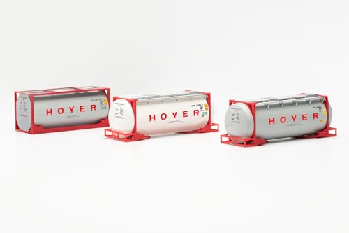 Herpa LKW Modell Set mit DREI Tankcontainern Hoyer, Miniatur im Maßstab 1:87, Sammlerstück, Made in Germany, Kunststoff Herpa LKW Modell Set mit DREI Tankcontainern Hoyer, Miniatur im Maßstab 1:87, Sammlerstück, Made in Germany, Kunststoff von herpa