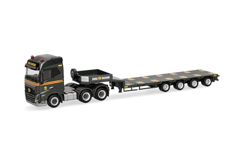 Herpa LKW Modell Volvo FH GL 2020 Semitieflade-Sattelzug Emil Egger, Miniatur im Maßstab 1:87, Sammlerstück, Made in Germany, Kunststoff von herpa