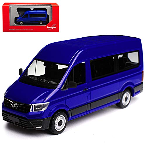 Herpa Man TGE Personen Transporter Blau Baugleich Volkwagen Crafter Ab 2016 H0 1/87 Modell Auto mit individiuellem Wunschkennzeichen von herpa