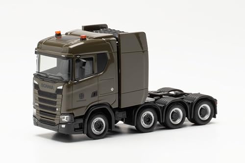 Herpa LKW Modell Scania CS 20 ND Schwerlastzugmaschine „Bundeswehr, Miniatur im Maßstab 1:87, Sammlerstück, Made in Germany, Kunststoff, Grün von herpa