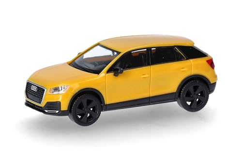 Herpa Modellauto Audi Q2, vegasgelb, Miniatur im Maßstab 1:87, Sammlerstück, Made in Germany, Modell aus Kunststoff Herpa Modellauto Audi Q2, vegasgelb, Miniatur im Maßstab 1:87, Sammlerstück, Made in Germany, Modell aus Kunststoff von herpa