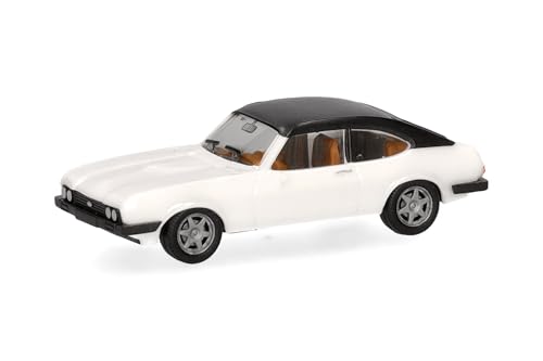 Herpa Modellauto Ford Capri Vinyldach, diamantweiß, Miniatur im Maßstab 1:87, Sammlerstück, Made in Germany, Modell aus Kunststoff Herpa Modellauto Ford Capri Vinyldach, diamantweiß, Miniatur im Maßstab 1:87, Sammlerstück, Made in Germany, Modell aus Kunststoff von herpa