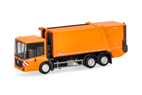 Herpa Modellauto Mercedes-Benz Econic Pressmüllfahrzeug Faun VARIOPRESS, Miniatur im Maßstab 1:87, Sammlerstück, Made in Germany, Modell aus Kunststoff, Farbe: kommunalorange Herpa Modellauto Mercedes-Benz Econic Pressmüllfahrzeug Faun VARIOPRESS, Miniatur im Maßstab 1:87, Sammlerstück, Made in Germany, Modell aus Kunststoff, Farbe: kommunalorange von herpa