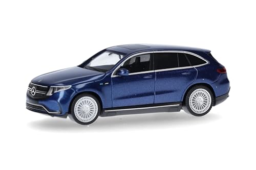 Herpa Modellauto Mercedes-EQ EQC, Miniatur im Maßstab 1:87, Sammlerstück, Made in Germany, Modell aus Kunststoff, Farbe: brillantblaumetallic Herpa Modellauto Mercedes-EQ EQC, Miniatur im Maßstab 1:87, Sammlerstück, Made in Germany, Modell aus Kunststoff, Farbe: brillantblaumetallic von herpa