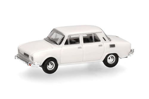 Herpa Modellauto Skoda 110L, alpineweiß (Spur TT), Miniatur im Maßstab 1:120, Sammlerstück, Made in Germany, Modell aus Kunststoff von herpa