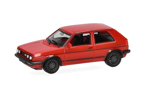 Herpa Modellauto VW Golf II GTI, Tornadorot, Miniatur im Maßstab 1:87, Sammlerstück, Made in Germany, Modell aus Kunststoff Herpa Modellauto VW Golf II GTI, Tornadorot, Miniatur im Maßstab 1:87, Sammlerstück, Made in Germany, Modell aus Kunststoff von herpa