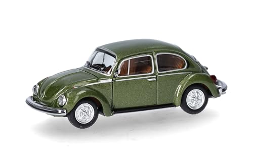 Herpa Modellauto VW Käfer 1303, moos metallic, Miniatur im Maßstab 1:87, Sammlerstück, Made in Germany, Modell aus Kunststoff Herpa Modellauto VW Käfer 1303, moos metallic, Miniatur im Maßstab 1:87, Sammlerstück, Made in Germany, Modell aus Kunststoff von herpa
