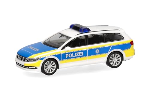 Herpa Modellauto VW Passat Variant Polizei Bremen, Miniatur im Maßstab 1:87, Sammlerstück, Made in Germany, Modell aus Kunststoff von herpa