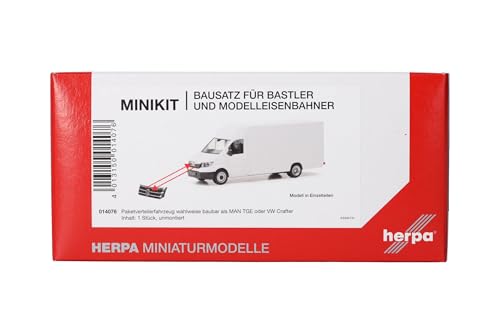 Herpa Modellbausatz MiniKit Man TGE/VW Crafter Paketverteilfahrzeug, weiß, Miniatur im Maßstab 1:87, Sammlerstück, Kit für Modellbau, Kunststoff Herpa Modellbausatz MiniKit Man TGE/VW Crafter Paketverteilfahrzeug, weiß, Miniatur im Maßstab 1:87, Sammlerstück, Kit für Modellbau, Kunststoff von herpa