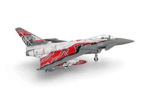 Herpa Modellflugzeug Austrian Air Force Eurofighter Typhoon - Überwachungsgeschwader, Zeltweg Austrian Tigers Miniatur im Maßstab 1:200, Sammlerstück, Modell ohne Standfuß, Metall von herpa