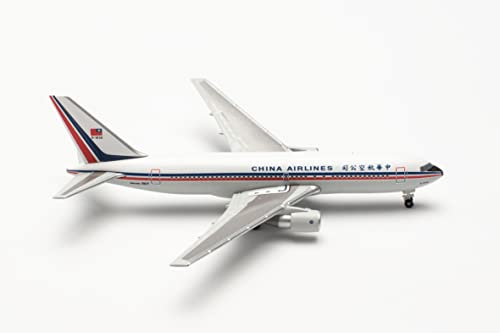 Herpa Modellflugzeug Boeing 767-200 "China Airlines B-1836, Maßstab 1:500 - Modellbau Flugzeug, Flugzeugmodell für Sammler, Miniatur Deko, Flieger ohne Standfuß aus Metall von herpa