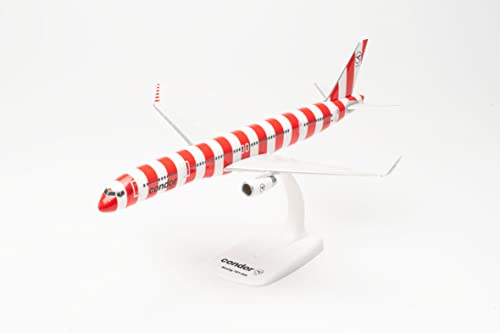 Herpa Modellflugzeug Condor Boeing 757-300 “Passion” Maßstab 1:200, Snap-Fit, Modellbau Flugzeug, Flugzeugmodell für Sammler und Bastler, Miniatur Deko, Steckmodell mit Standfuß aus Kunststoff von herpa