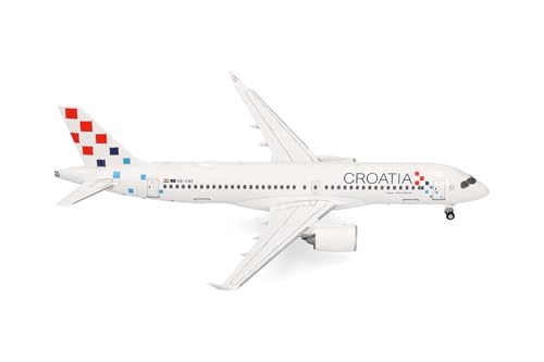 Herpa Modellflugzeug Croatia Airlines Airbus A220-300, Miniatur im Maßstab 1:200, Sammlerstück, Flugzeug Modell ohne Standfuß, Metall Herpa Modellflugzeug Croatia Airlines Airbus A220-300, Miniatur im Maßstab 1:200, Sammlerstück, Flugzeug Modell ohne Standfuß, Metall von herpa
