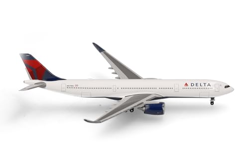 Herpa Modellflugzeug Delta Air Lines Airbus A330-900neo, Miniatur im Maßstab 1:500, Sammlerstück, Modell ohne Standfuß, Metall Herpa Modellflugzeug Delta Air Lines Airbus A330-900neo, Miniatur im Maßstab 1:500, Sammlerstück, Modell ohne Standfuß, Metall von herpa