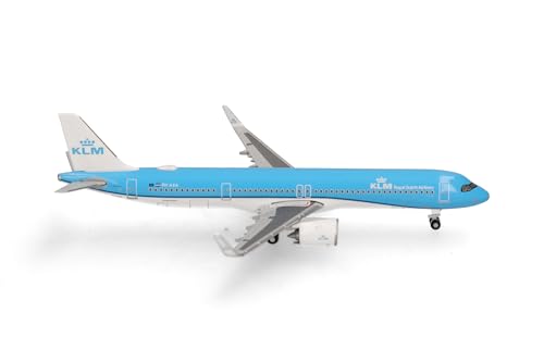 Herpa Modellflugzeug KLM Airbus A321neoMiniatur im Maßstab 1:500, Sammlerstück, Modell ohne Standfuß, Metall, Blau, Weiß Herpa Modellflugzeug KLM Airbus A321neoMiniatur im Maßstab 1:500, Sammlerstück, Modell ohne Standfuß, Metall, Blau, Weiß von herpa
