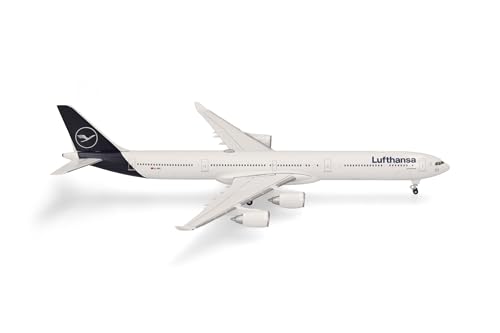 Herpa Modellflugzeug Lufthansa Airbus A340-600, Miniatur im Maßstab 1:500, Sammlerstück, Flugzeug Modell ohne Standfuß, Metall von herpa