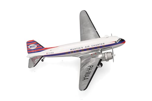 Herpa Modellflugzeug Martin's Air Charter Douglas DC-3 - PH-MAA Miniatur im Maßstab 1:200, Sammlerstück, Modell ohne Standfuß, Metall Herpa Modellflugzeug Martin's Air Charter Douglas DC-3 - PH-MAA Miniatur im Maßstab 1:200, Sammlerstück, Modell ohne Standfuß, Metall von herpa