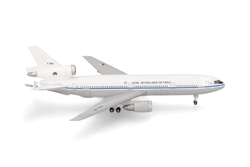 Herpa Modellflugzeug Royal Netherlands AF Douglas KDC-10 Extender - 334 SQN, Eindhoven AB - T-264 Prins Bernhard Miniatur im Maßstab 1:500, Sammlerstück, Flugzeug Modell ohne Standfuß, Metall Herpa Modellflugzeug Royal Netherlands AF Douglas KDC-10 Extender - 334 SQN, Eindhoven AB - T-264 Prins Bernhard Miniatur im Maßstab 1:500, Sammlerstück, Flugzeug Modell ohne Standfuß, Metall von herpa
