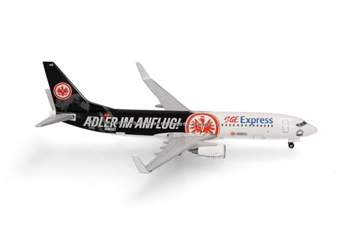 Herpa Modellflugzeug Sun Express Boeing 737-800 "Eintracht Frankfurt - SGE Express - Adler im Anflug - TC-SPM, Miniatur im Maßstab 1:500, Sammlerstück, Modell ohne Standfuß, Metall Herpa Modellflugzeug Sun Express Boeing 737-800 "Eintracht Frankfurt - SGE Express - Adler im Anflug - TC-SPM, Miniatur im Maßstab 1:500, Sammlerstück, Modell ohne Standfuß, Metall von herpa