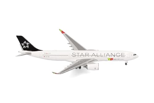 Herpa Modellflugzeug TAP Air Portugal Airbus A330-900neo Star Alliance - CS-TUK D. Francisco de Almeida Miniatur im Maßstab 1:500, Sammlerstück, Flugzeug Modell ohne Standfuß, Metall Herpa Modellflugzeug TAP Air Portugal Airbus A330-900neo Star Alliance - CS-TUK D. Francisco de Almeida Miniatur im Maßstab 1:500, Sammlerstück, Flugzeug Modell ohne Standfuß, Metall von herpa