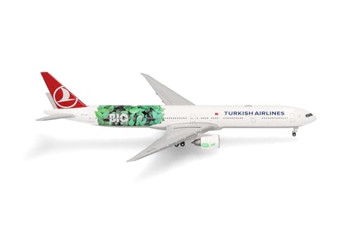 Herpa Modellflugzeug Turkish Airlines Boeing 777-300ER "Bio Fuel - TC-LJH, Miniatur im Maßstab 1:500, Sammlerstück, Flugzeug Modell ohne Standfuß, Metall Herpa Modellflugzeug Turkish Airlines Boeing 777-300ER "Bio Fuel - TC-LJH, Miniatur im Maßstab 1:500, Sammlerstück, Flugzeug Modell ohne Standfuß, Metall von herpa