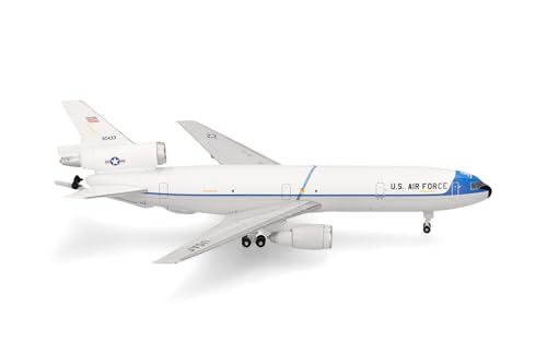 Herpa Modellflugzeug USAF Mcdonnell Douglas KC-10 Extender - 2nd BW, Barksdale AB (original delivery Colors) - 79-0433, Miniatur im Maßstab 1:500, Sammlerstück, Flugzeug Modell ohne Standfuß, Metall von herpa