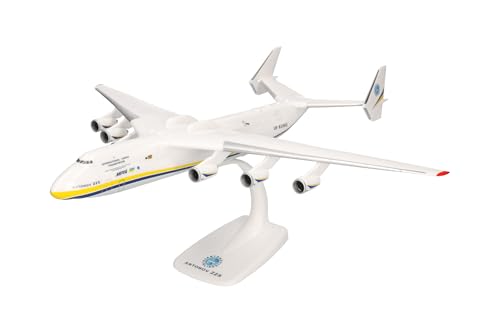 Herpa Snap-Fit Modellflugzeug Antonov Airlines Antonov AN-225 Mriya Miniatur im Maßstab 1:250, Sammlerstück, Modell mit Standfuß, Kunststoff Herpa Snap-Fit Modellflugzeug Antonov Airlines Antonov AN-225 Mriya Miniatur im Maßstab 1:250, Sammlerstück, Modell mit Standfuß, Kunststoff von herpa