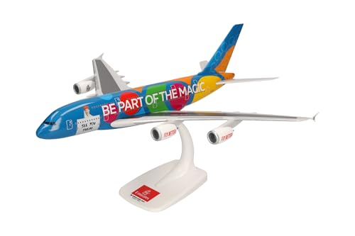 Herpa Snap-Fit Modellflugzeug Emirates Airbus A380 “Destination Dubai” – A6-EOT Miniatur im Maßstab 1:250, Sammlerstück, Modell mit Standfuß, Kunststoff Herpa Snap-Fit Modellflugzeug Emirates Airbus A380 “Destination Dubai” – A6-EOT Miniatur im Maßstab 1:250, Sammlerstück, Modell mit Standfuß, Kunststoff von herpa