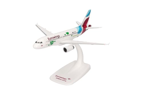 Herpa Snap-Fit Modellflugzeug Eurowings Airbus A319 Steiermark Miniatur im Maßstab 1:200, Sammlerstück, Modell mit Standfuß, Kunststoff, Grün-weiß Herpa Snap-Fit Modellflugzeug Eurowings Airbus A319 Steiermark Miniatur im Maßstab 1:200, Sammlerstück, Modell mit Standfuß, Kunststoff, Grün-weiß von herpa