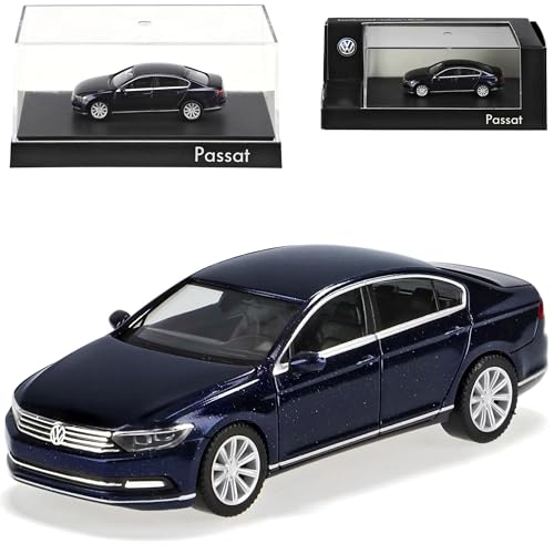 Herpa Volkwagen Passat B8 Limousine Nacht Schwarz Metallic Ab 2014 H0 1/87 Modell Auto mit individiuellem Wunschkennzeichen von herpa