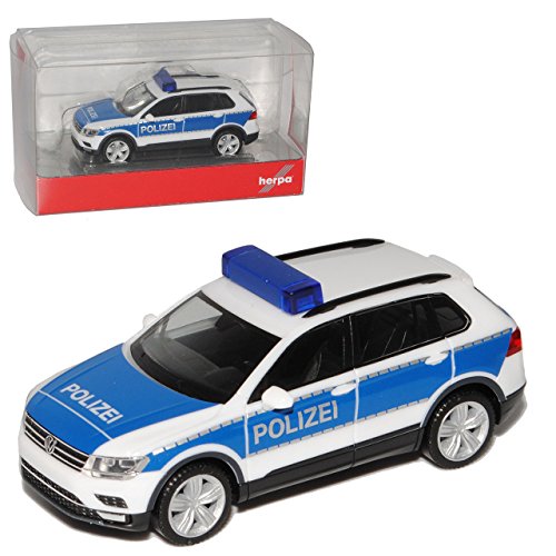 Herpa Volkwagen Tiguan II Weiss Blau Polizei 2. Generation Ab 2015 H0 1/87 Modell Auto von herpa