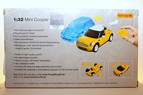 Puzzle Fun 3D 80657074 - Mini Cooper, gelb von herpa