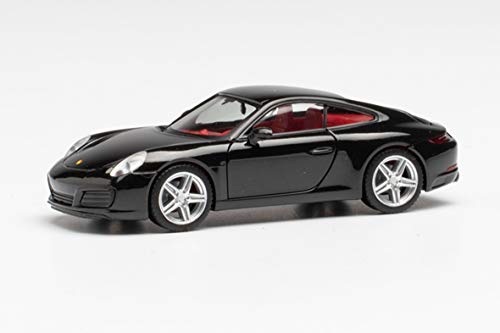 herpa 028646-002 Porsche 911 Carrera 4, schwarz in Miniatur zum Basteln Sammeln und als Geschenk von herpa