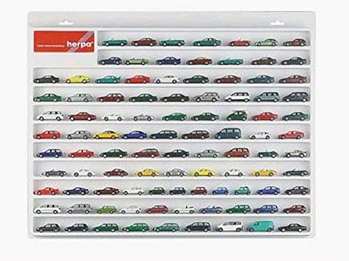 herpa 029223 – PKW-Schaukasten 1:87, Hängevitrine für Hängerzüge, Modellautos und Flugzeuge, Showcase, Display, Miniaturen, Modellbau, Kunststoff - Weiß (57 x 45 x 35 cm) von herpa