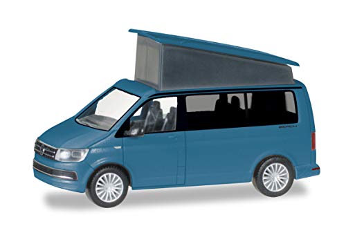 herpa 038744 Starlight Blue metallic Volkswagen VW T6 California Auto/LKW in Miniatur zum Basteln Sammeln und als Geschenk von herpa